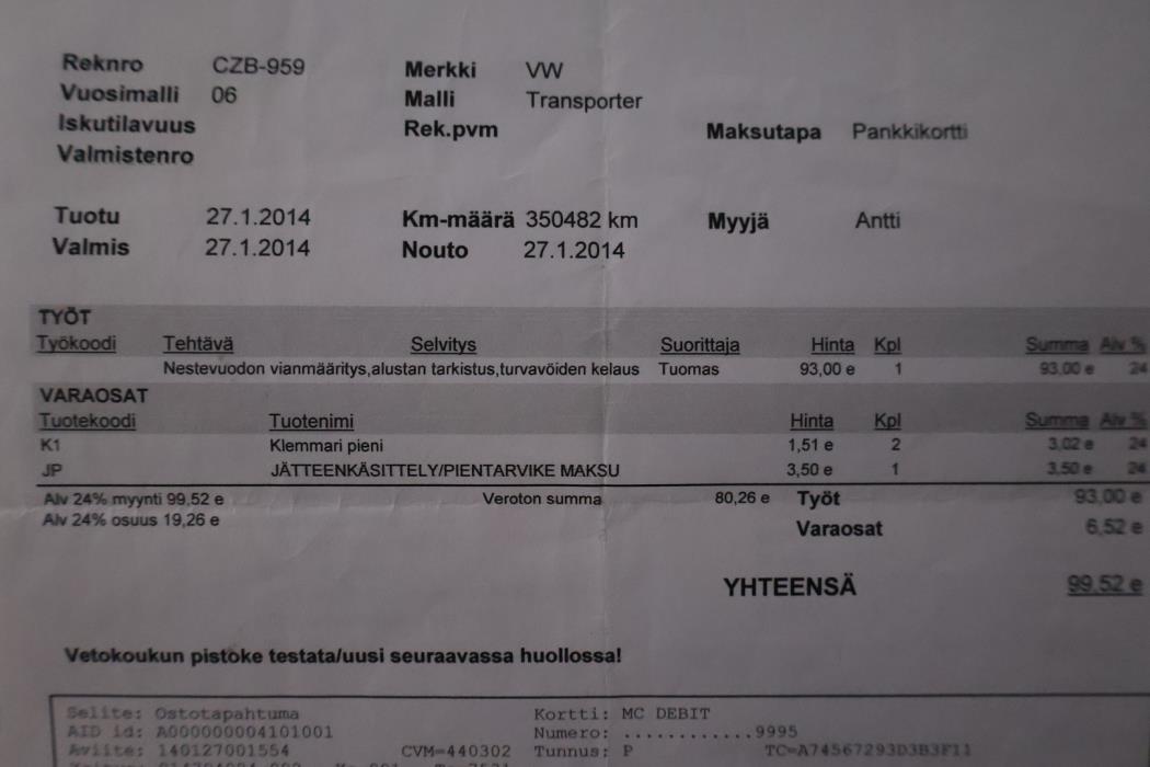 VOLKSWAGEN Transporter 2006