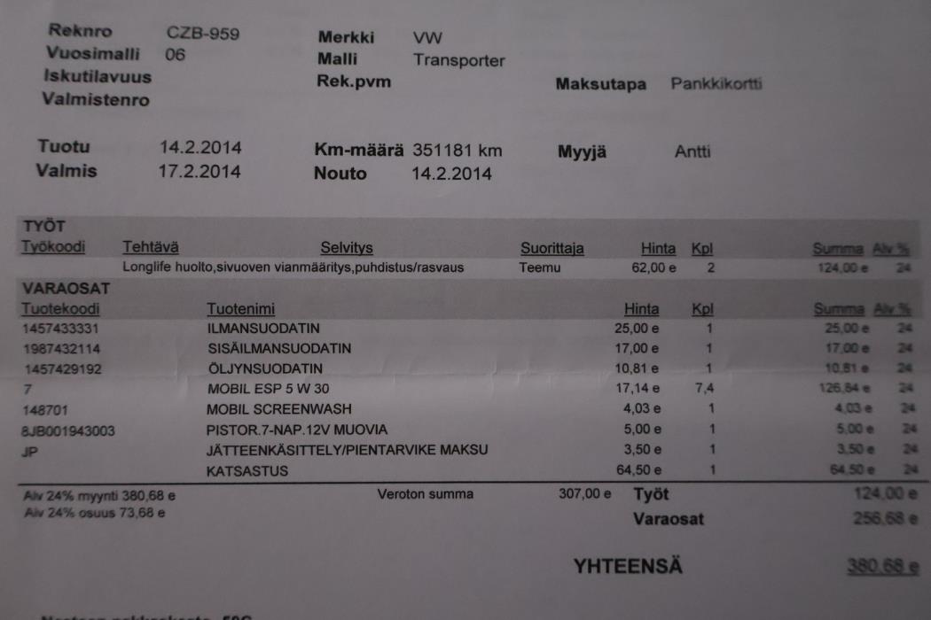 VOLKSWAGEN Transporter 2006