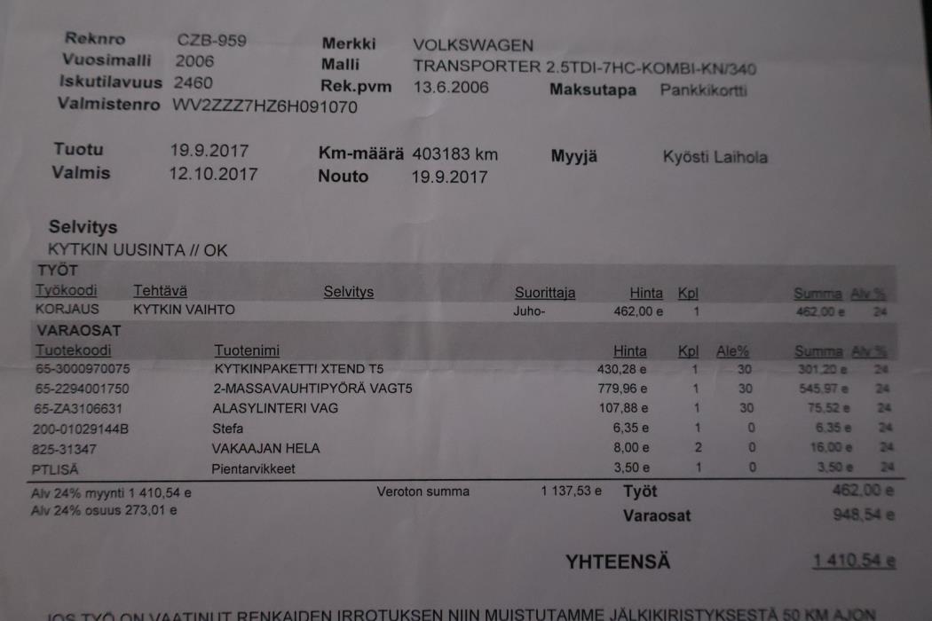 VOLKSWAGEN Transporter 2006