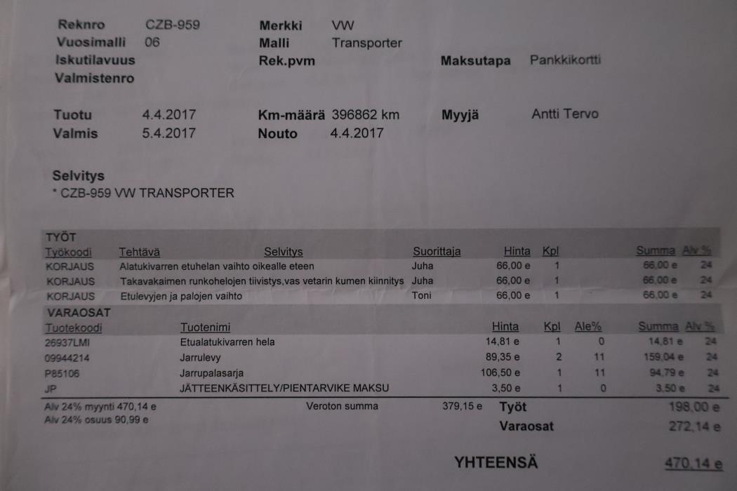 VOLKSWAGEN Transporter 2006