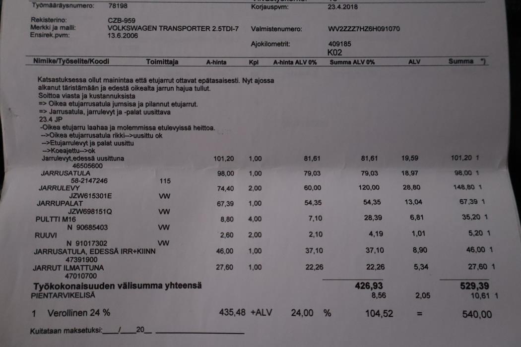 VOLKSWAGEN Transporter 2006