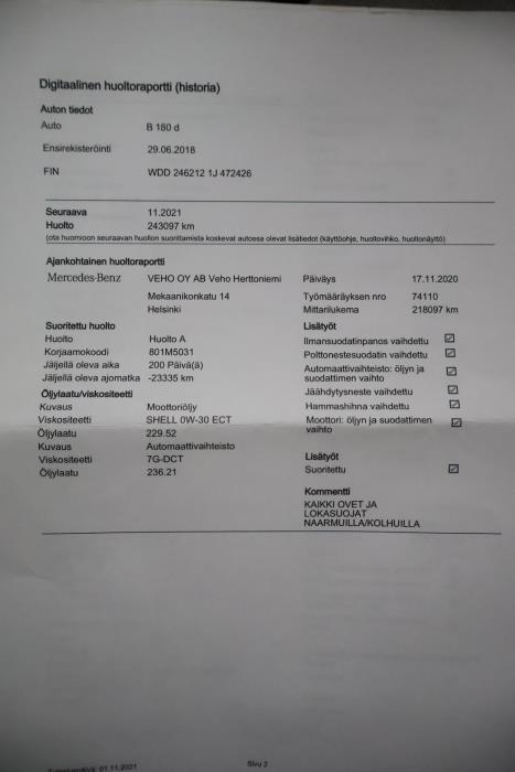 MERCEDES-BENZ B 2018