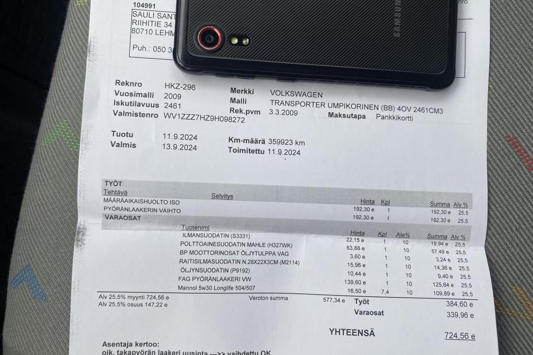 VOLKSWAGEN TRANSPORTER 2009