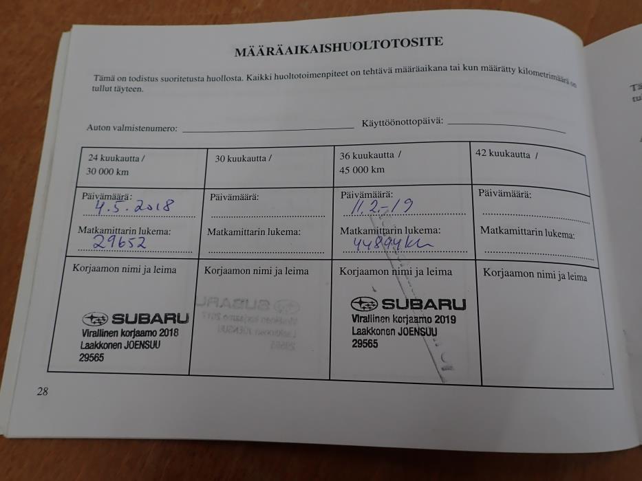 SUBARU FORESTER 2016